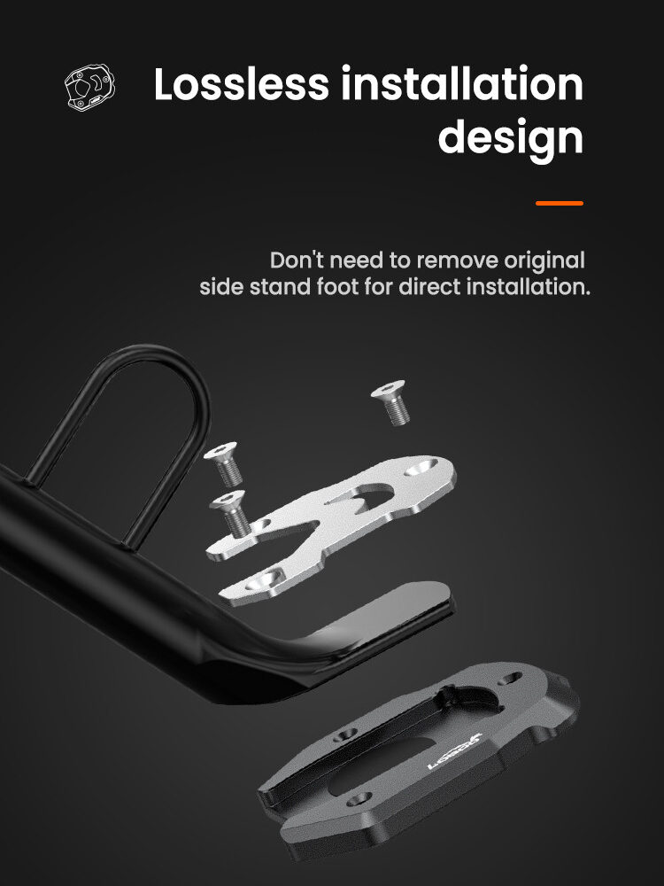 LOBOO Nakładka na stopkę boczną, aluminiowa do SUZUKI V-Strom 1050/XT, V-Strom 1000/XT, SUZUKI GSX-S 1000F, SUZUKI GSX-S 750, SU