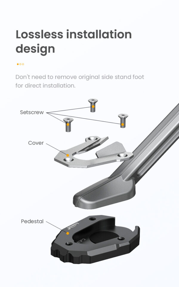 LOBOO Nakładka na stopkę boczną, aluminiowa do TRIUMPH Tiger 900RALLY PRO (2021-)