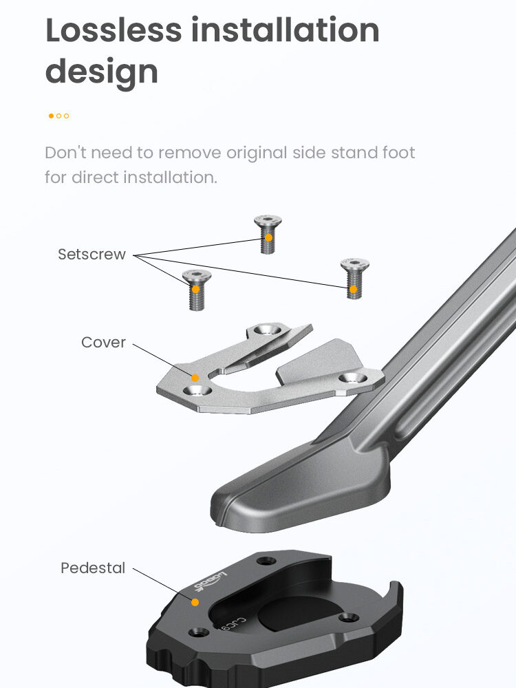 LOBOO Nakładka na stopkę boczną, aluminiowa do TRIUMPH Tiger 900RALLY PRO (2021-)