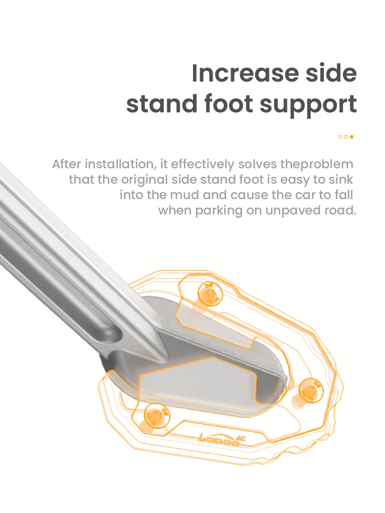 LOBOO Nakładka na stopkę boczną, aluminiowa do TRIUMPH Tiger 900RALLY PRO (2021-)