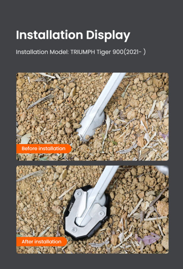 LOBOO Nakładka na stopkę boczną, aluminiowa do TRIUMPH Tiger 900RALLY PRO (2021-)