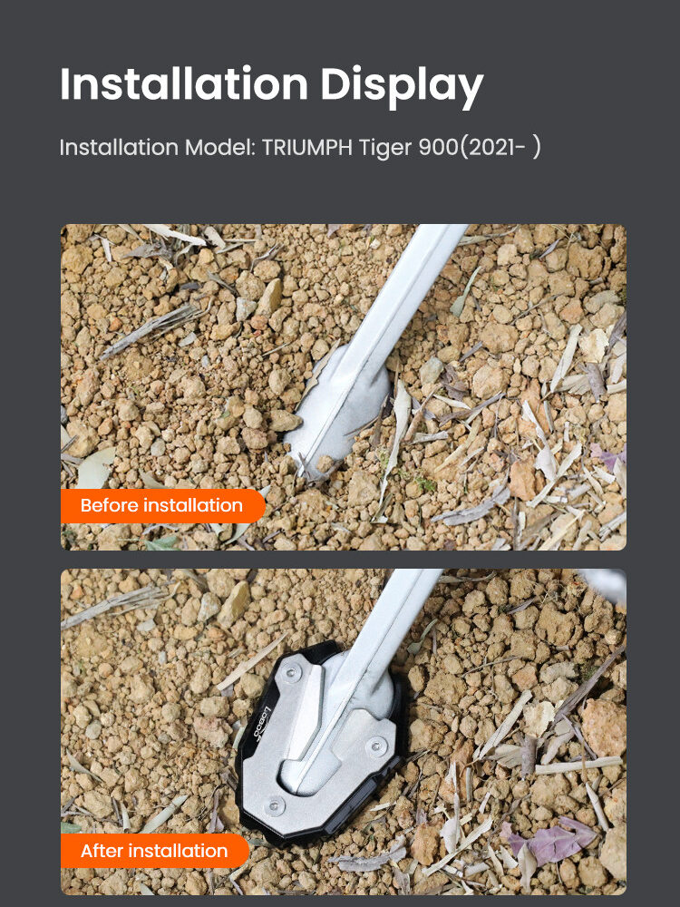 LOBOO Nakładka na stopkę boczną, aluminiowa do TRIUMPH Tiger 900RALLY PRO (2021-)