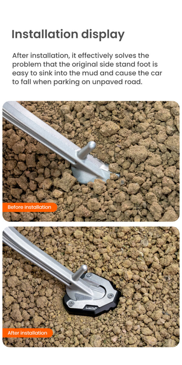 LOBOO Nakładka na stopkę boczną, aluminiowa do Triumph Tiger1200 GT PRO (2023-)