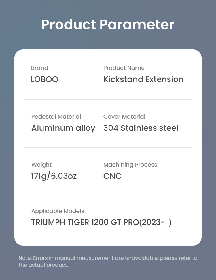 LOBOO Nakładka na stopkę boczną, aluminiowa do Triumph Tiger1200 GT PRO (2023-)