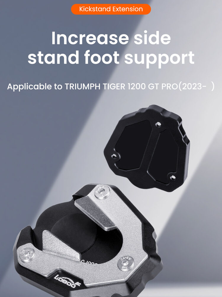 loboo-nakladka-na-stopke-boczna-do-triumph-tiger1200-gt-pro2023- LOBOO Nakładka na stopkę boczną, aluminiowa do Triumph Tiger1200 GT PRO (2023-)