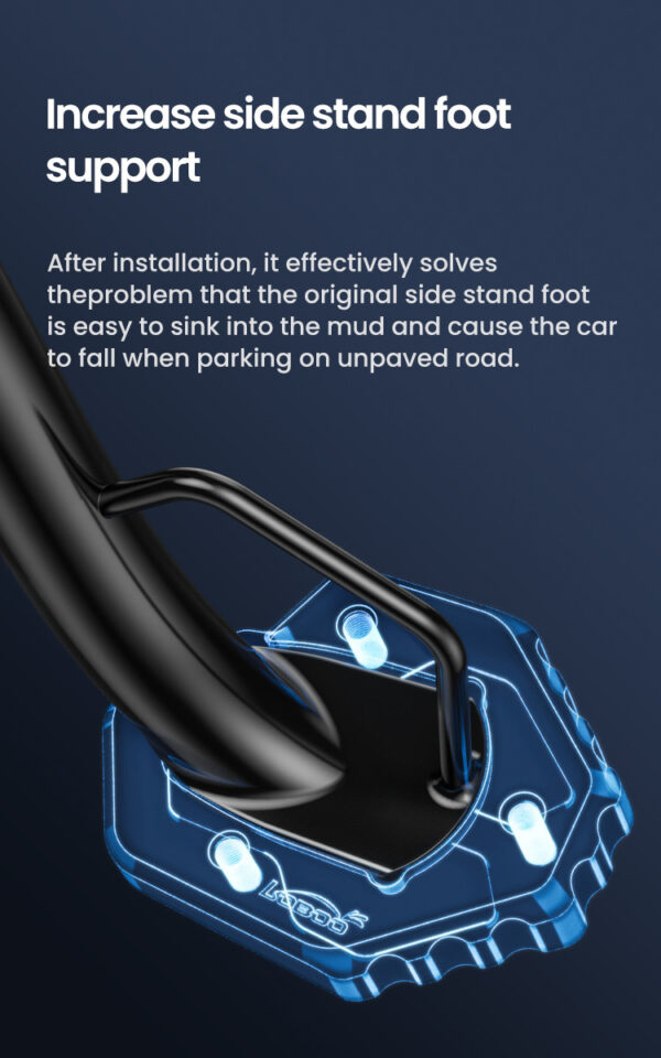 LOBOO Nakładka na stopkę boczną, aluminiowa do YAMAHA XMAX 300 (2023-)