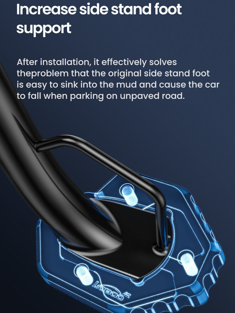 LOBOO Nakładka na stopkę boczną, aluminiowa do YAMAHA XMAX 300 (2023-)