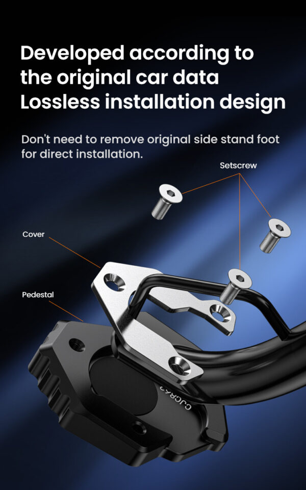 LOBOO Nakładka na stopkę boczną, aluminiowa do YAMAHA XMAX 300 (2023-)