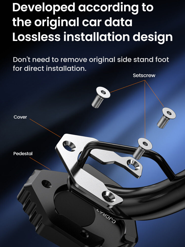 LOBOO Nakładka na stopkę boczną, aluminiowa do YAMAHA XMAX 300 (2023-)