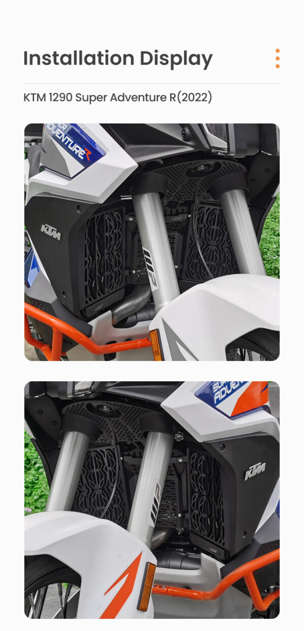 LOBOO Osłona błotna silnika do KTM 1290 Super Adventure S/R (2022-), czarna