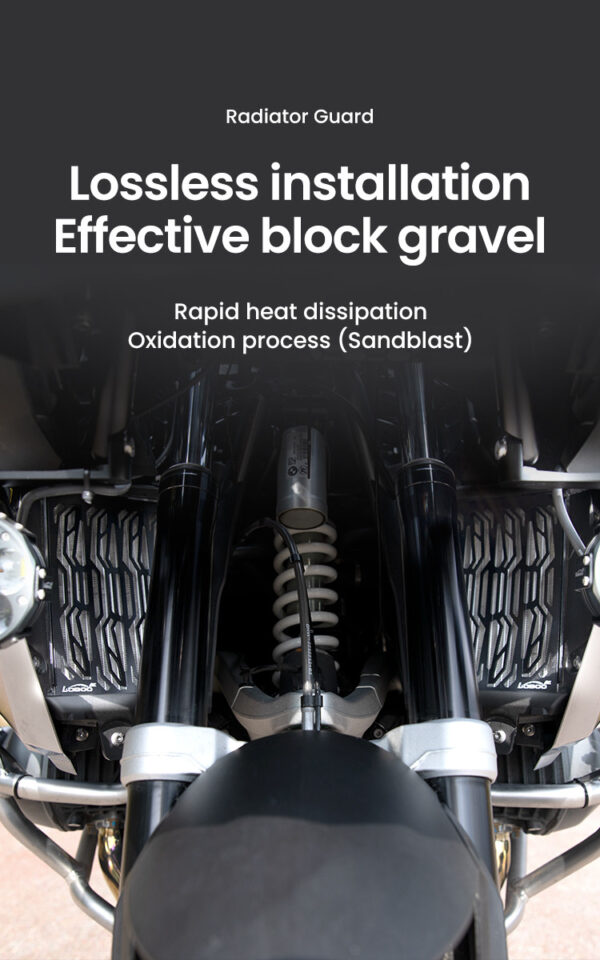 LOBOO Osłona chłodnicy aluminiowa do BMW R1250GS (2019-), BMW R1250GS ADV (2019-)