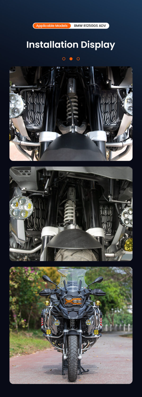 LOBOO Osłona chłodnicy aluminiowa do BMW R1250GS (2019-), BMW R1250GS ADV (2019-)