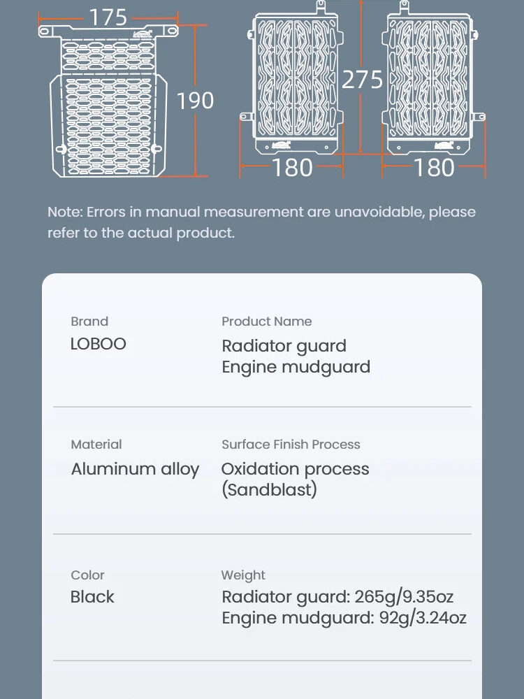 LOBOO Osłona chłodnicy aluminiowa do KTM 1290 Super Adventure S/R (2022-)