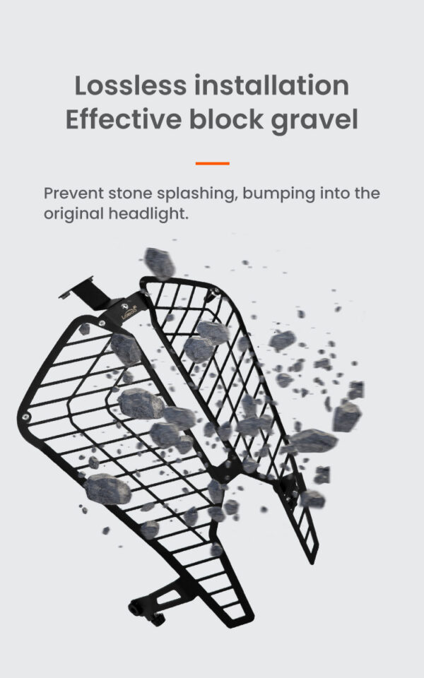 LOBOO Osłona przedniego oświetlenia do KTM 1290 Super Adventure S/R (2022-), stal nierdzewna, czarna