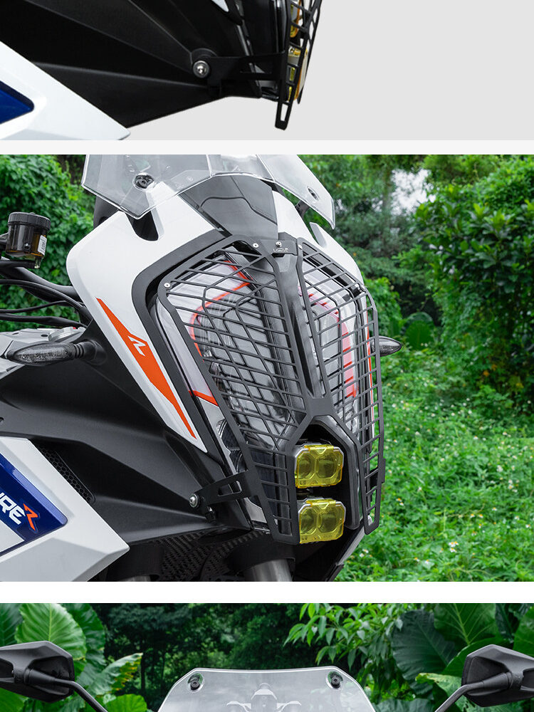 LOBOO Osłona przedniego oświetlenia do KTM 1290 Super Adventure S/R (2022-), stal nierdzewna, czarna