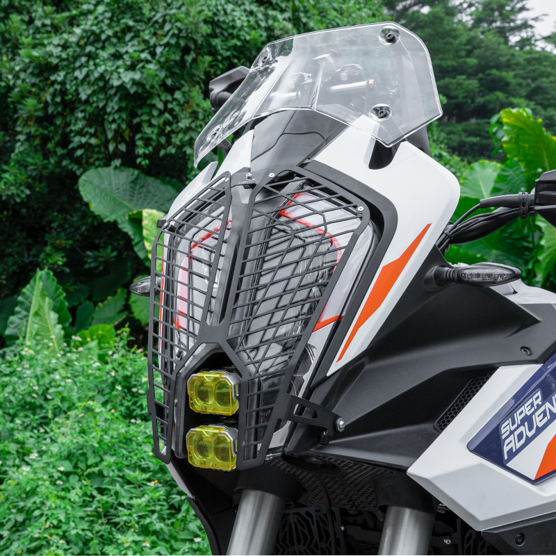 loboo-oslona-przedniego-oswietlenia-cddbhz251 LOBOO Osłona przedniego oświetlenia do KTM 1290 Super Adventure S/R (2022-), stal nierdzewna, czarna