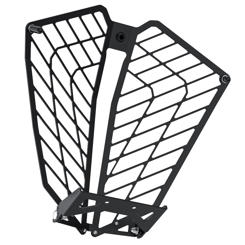 LOBOO Osłona przedniego oświetlenia do KTM 390ADV/790ADV, stal nierdzewna, czarna