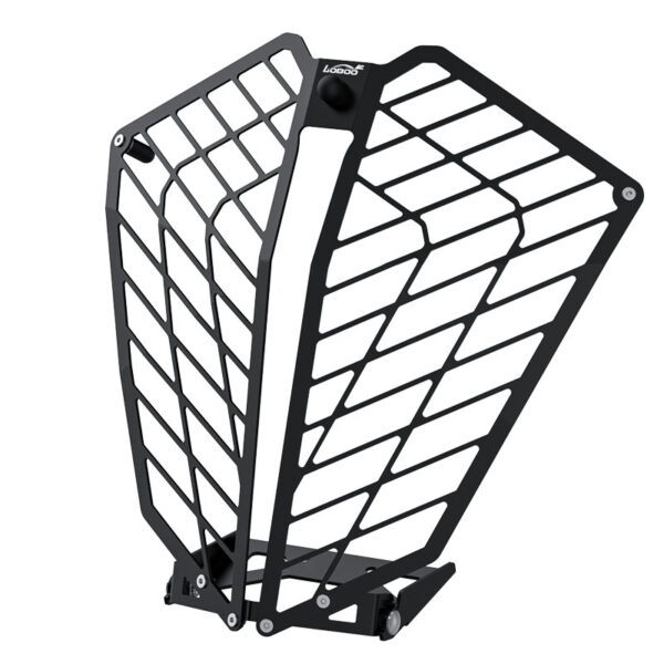 LOBOO Osłona przedniego oświetlenia do KTM 390ADV/790ADV, stal nierdzewna, czarna