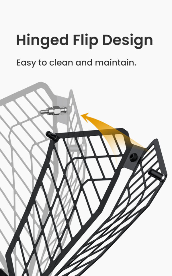 LOBOO Osłona przedniego oświetlenia do KTM 390ADV/790ADV, stal nierdzewna, czarna