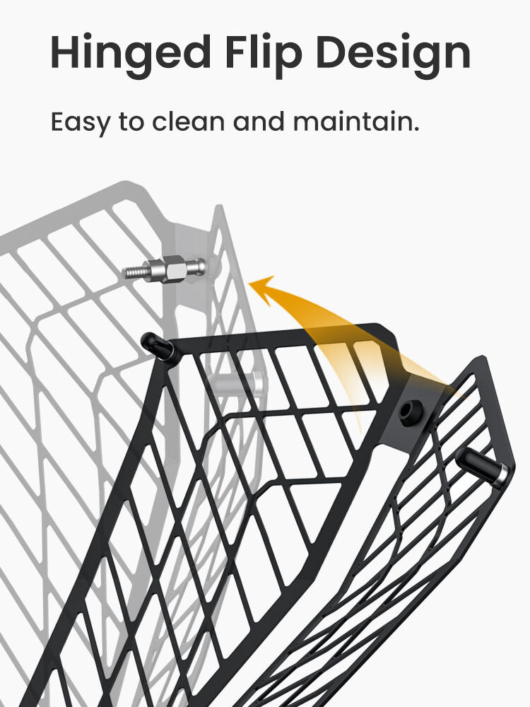 LOBOO Osłona przedniego oświetlenia do KTM 390ADV/790ADV, stal nierdzewna, czarna