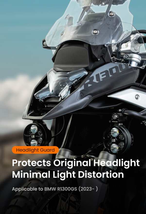 LOBOO Osłona przedniego reflektora do BMW R1300GS (2023-), przyciemniana