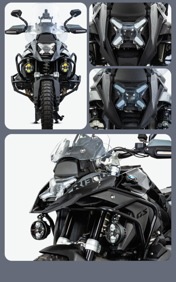 LOBOO Osłona przedniego reflektora do BMW R1300GS (2023-), chrom