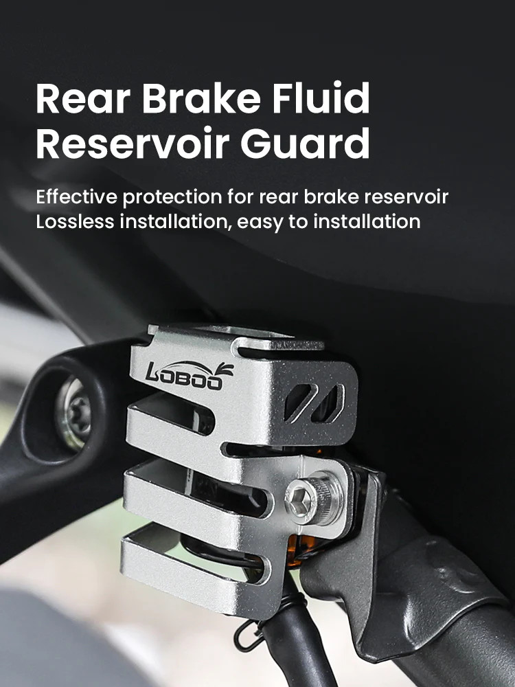 LOBOO Osłona zbiornika płynu hamulcowego tylnego HARLEY-DAVIDSON PAN AMERICA 1250 (2021-), srebrna