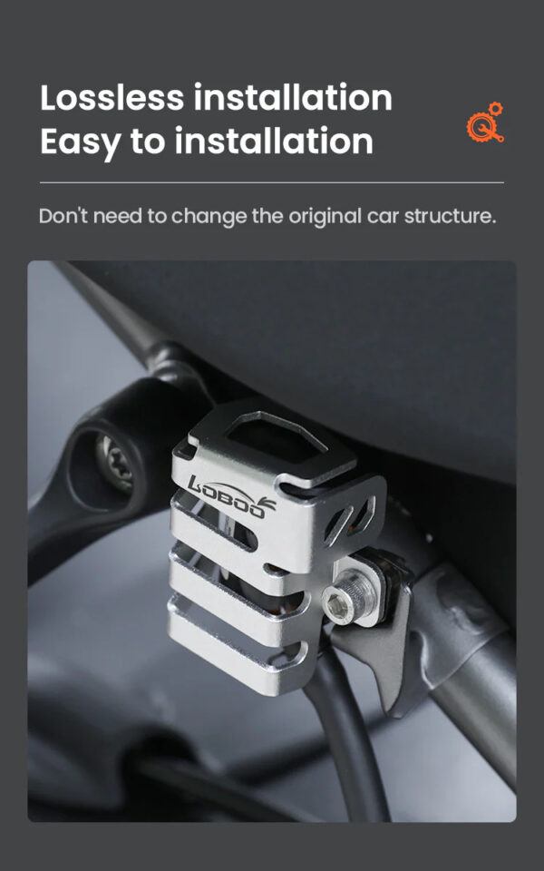 LOBOO Osłona zbiornika płynu hamulcowego tylnego HARLEY-DAVIDSON PAN AMERICA 1250 (2021-), srebrna