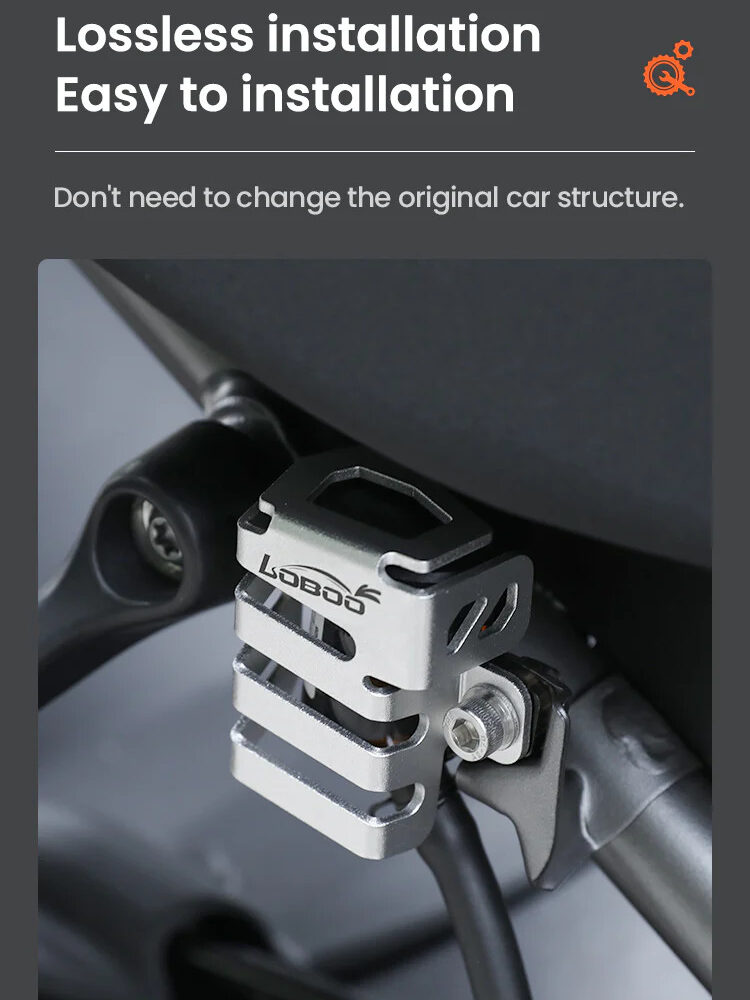 LOBOO Osłona zbiornika płynu hamulcowego tylnego HARLEY-DAVIDSON PAN AMERICA 1250 (2021-), srebrna