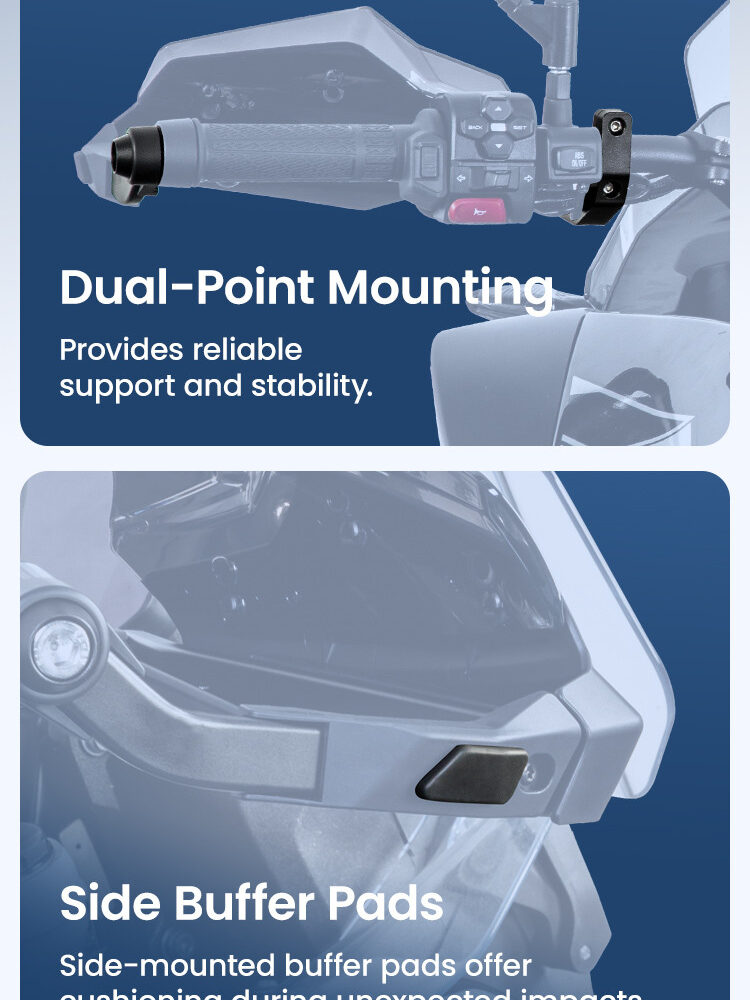 LOBOO Osłony dłoni (mocowania, czarne) CFMOTO 450MT 700MT 800MT 800MT-X