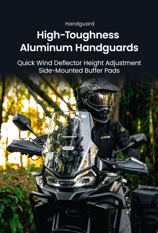 LOBOO Osłony dłoni (mocowania, czarne) CFMOTO 450MT 700MT 800MT 800MT-X