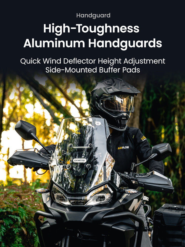 LOBOO Osłony dłoni (mocowania, czarne) CFMOTO 450MT 700MT 800MT 800MT-X