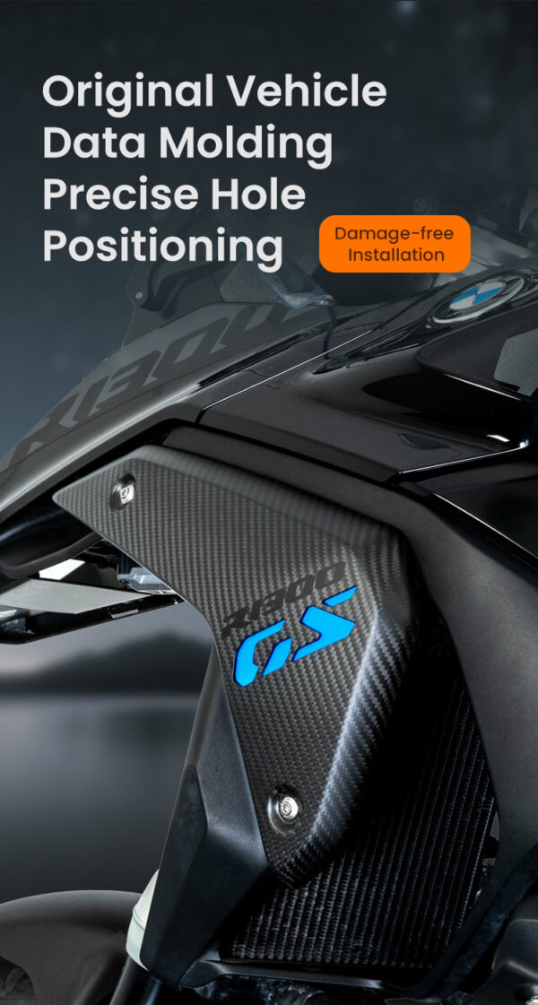 LOBOO Panel chłodnicy z włókna węglowego (czarny połysk) do BMW R1300GS (2023-)