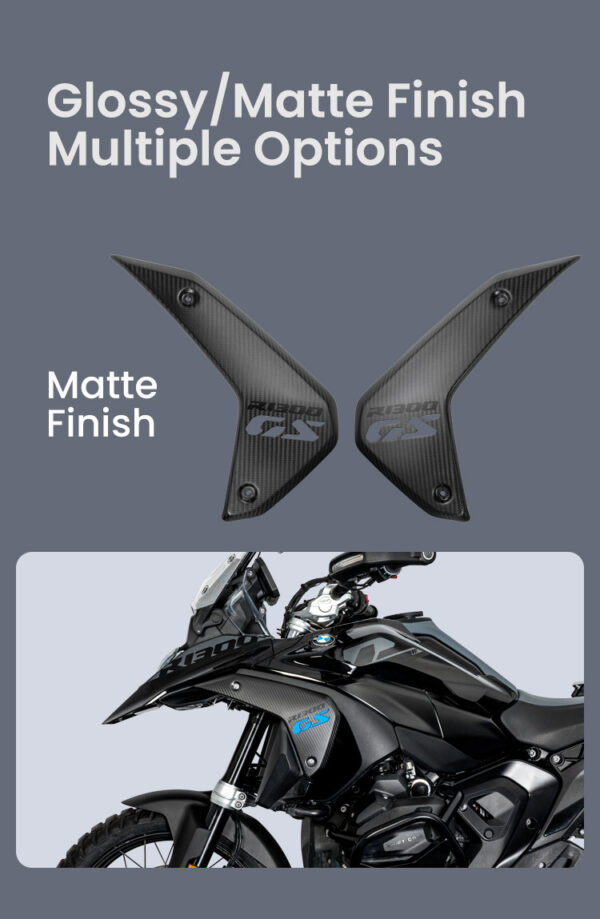 LOBOO Panel chłodnicy z włókna węglowego (czarny połysk) do BMW R1300GS (2023-)