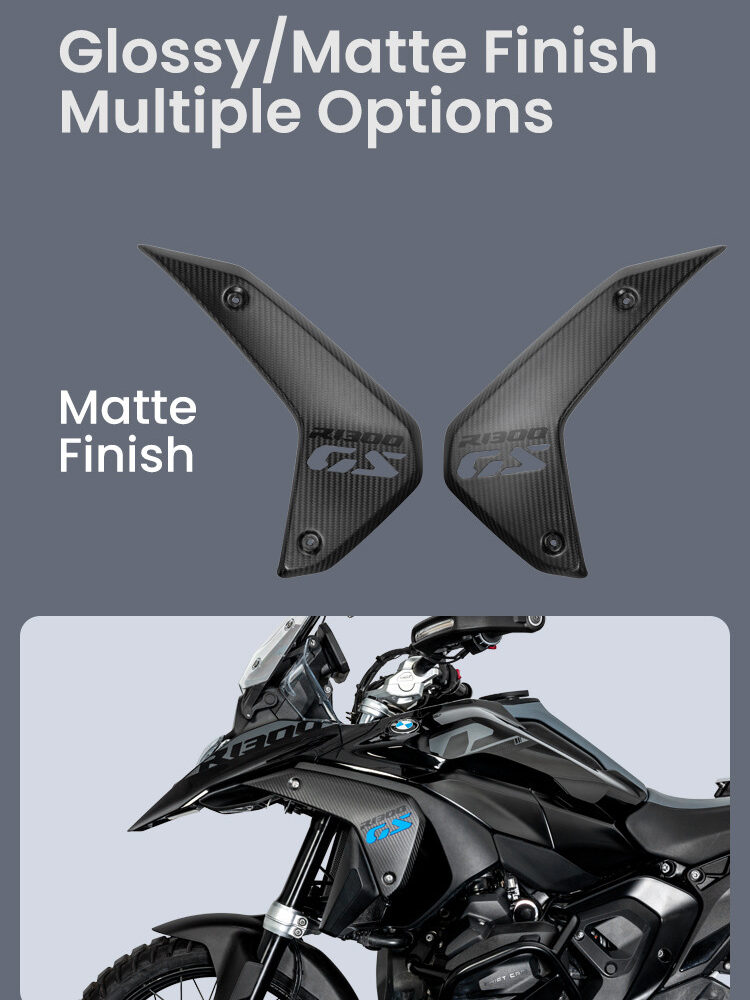 LOBOO Panel chłodnicy z włókna węglowego (czarny połysk) do BMW R1300GS (2023-)