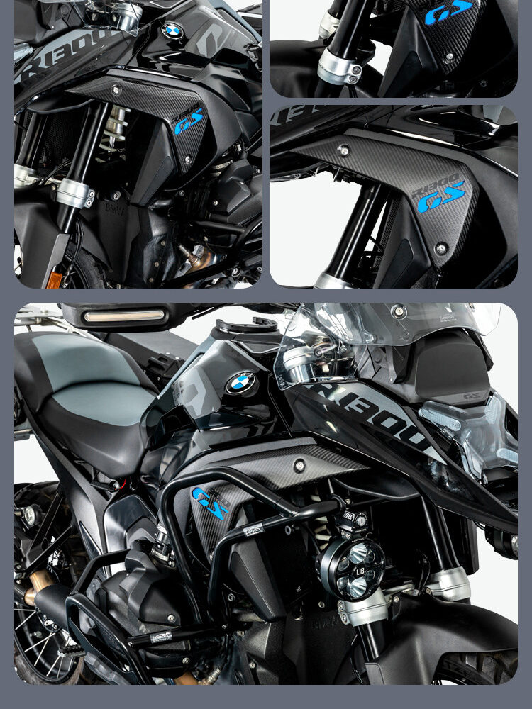 LOBOO Panel chłodnicy z włókna węglowego (czarny połysk) do BMW R1300GS (2023-)