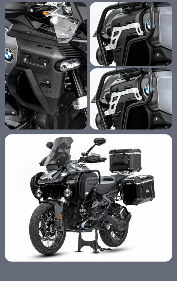LOBOO Panele boczne carbonowe oraz zestaw montażowy do BMW R1300GS ADVENTURE (2024-) matowe