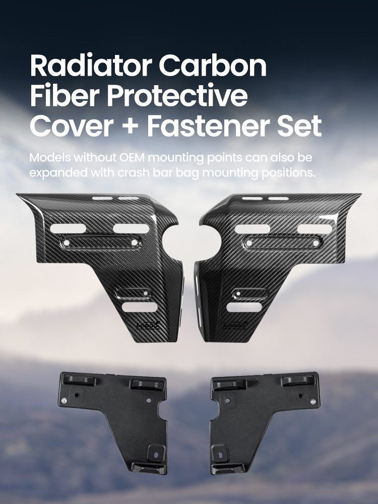 LOBOO Panele boczne carbonowe oraz zestaw montażowy do BMW R1300GS ADVENTURE (2024-) matowe