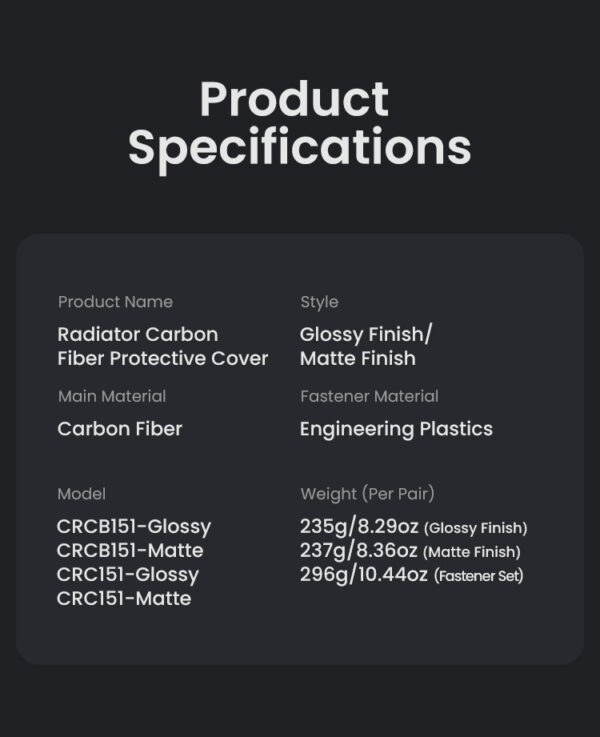 LOBOO Panele boczne carbonowe oraz zestaw montażowy do BMW R1300GS ADVENTURE (2024-) połysk