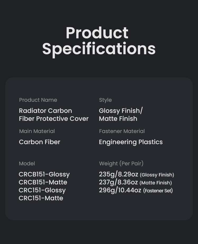 LOBOO Panele boczne carbonowe oraz zestaw montażowy do BMW R1300GS ADVENTURE (2024-) połysk