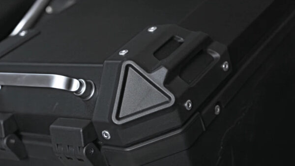 LOBOO PIKE Kufry boczne srebrne 35+30L, aluminium, 2 zamki, wodoodporne, wewnętrzna siatka/paski mocujące bagaż, 1 komplet - 2 s