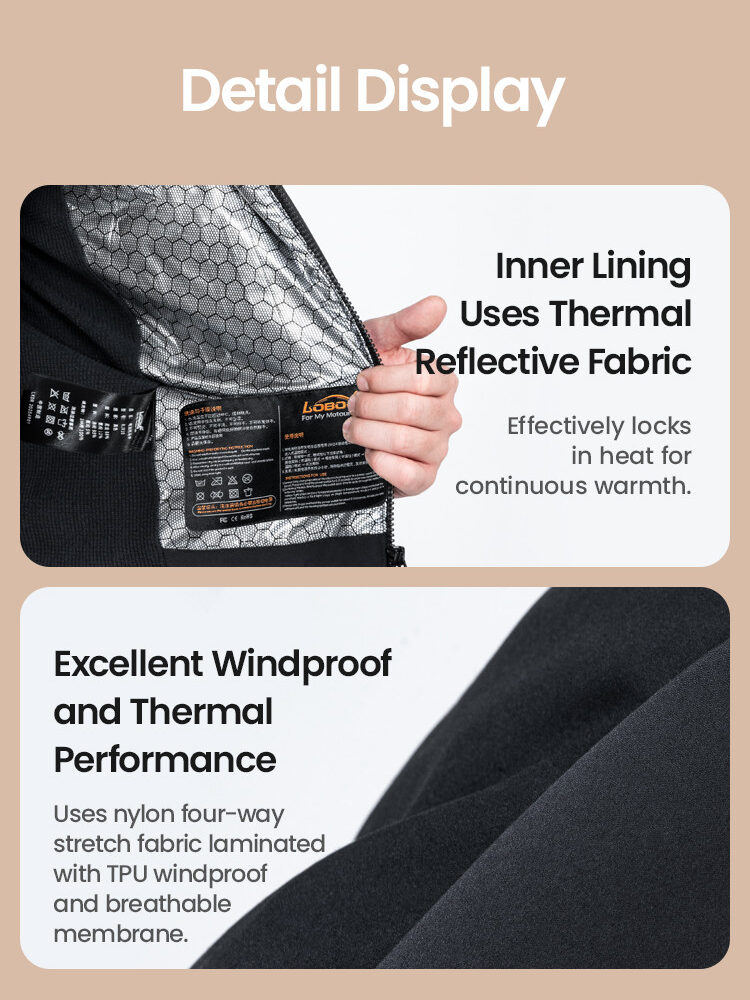 LOBOO Podgrzewana kamizelka czarna, rozm. 2XL