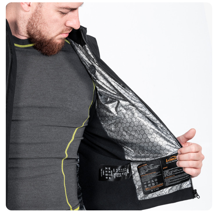 LOBOO Podgrzewana kamizelka czarna, rozm. 2XL