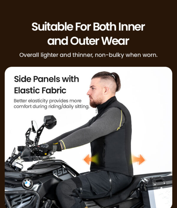 LOBOO Podgrzewana kamizelka czarna, rozm. 2XL