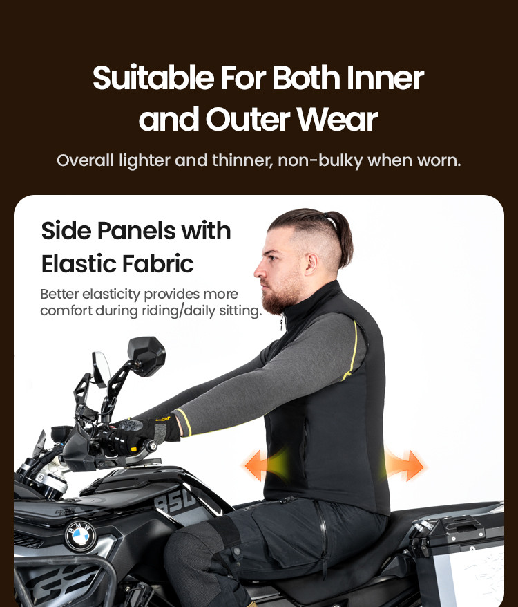 LOBOO Podgrzewana kamizelka czarna, rozm. 3XL