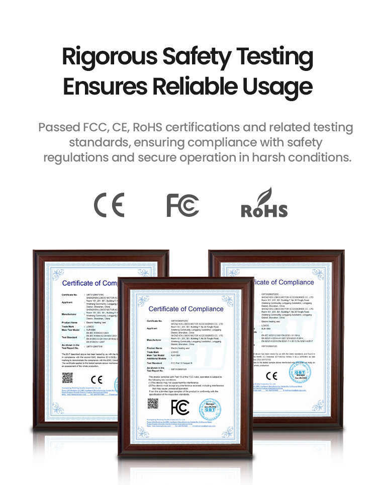 LOBOO Podgrzewana kamizelka czarna, rozm. L