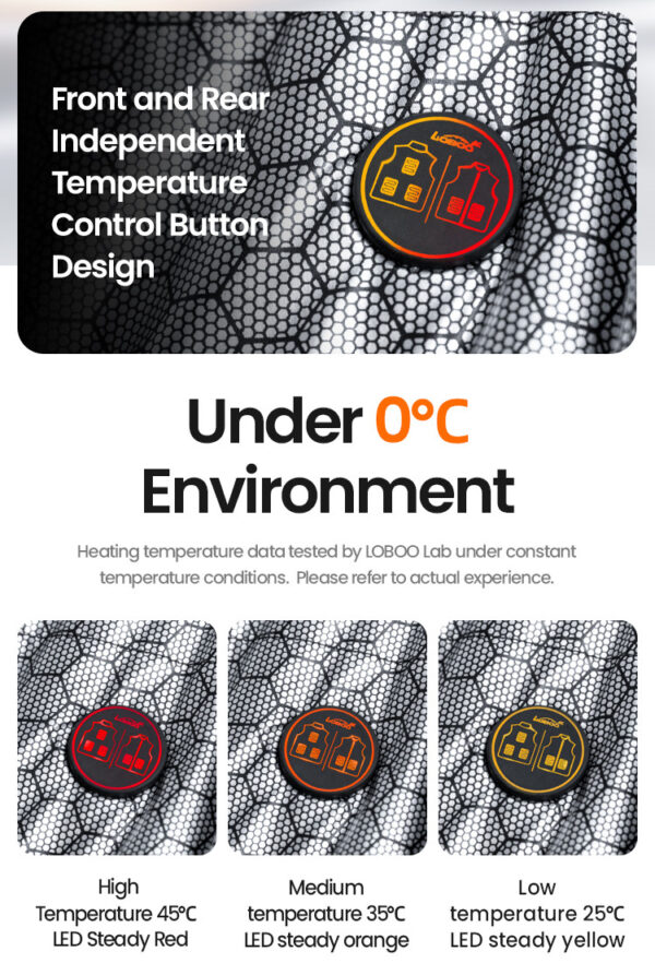 LOBOO Podgrzewana kamizelka czarna, rozm. M