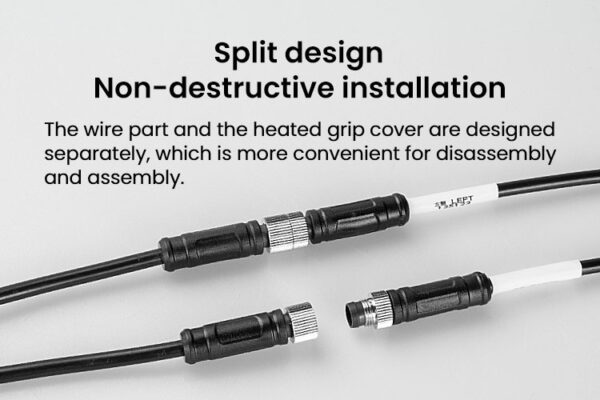 LOBOO Podgrzewane manetki / owijka, 4 tryby grzania, wodoodporne