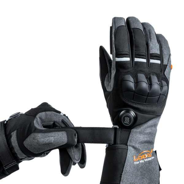 LOBOO Podgrzewane rękawice motocyklowe Czarne rozm. 2XL