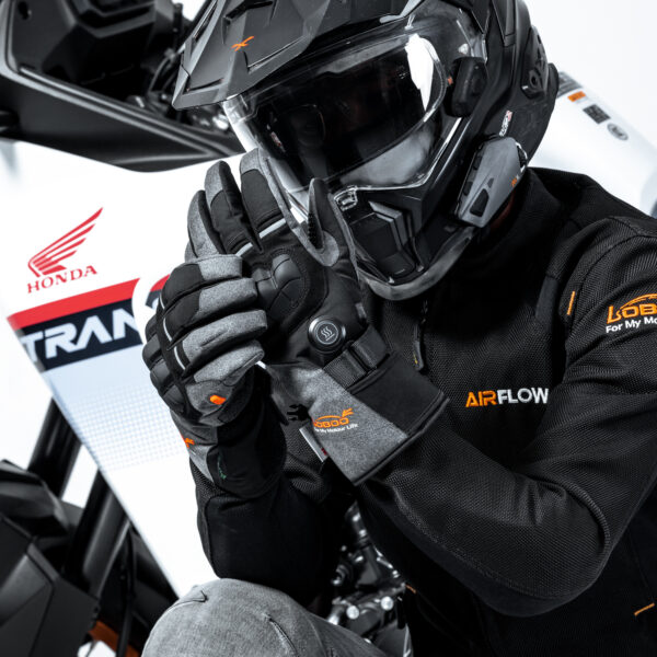 LOBOO Podgrzewane rękawice motocyklowe Czarne rozm. 3XL